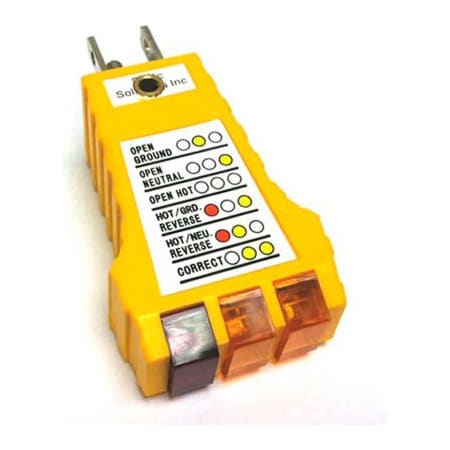 Static Solutions Inc Static Solutions Earth Ground Checker with LED Indicator Lights & Wrist Strap Jack SP-101